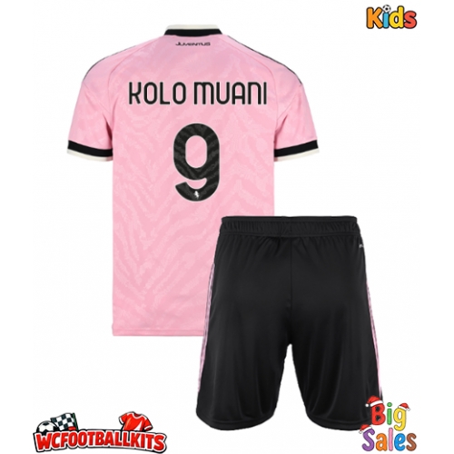 Juventus Randal Kolo Muani #9 Replica Away Stadium Kit for Kids 2026-27 Short Sleeve (+ pants)